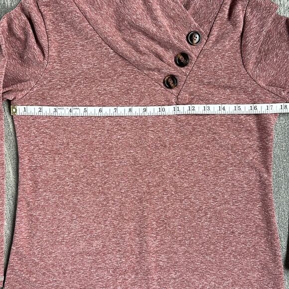 EUC Soft Surroundings Brinley Cowl Mock Neck Oversized Tunic Top Heather Pink XS - Picture 12 of 15